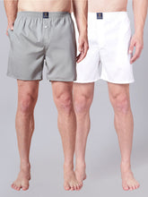 Men’s 100% Cotton Solid Boxers Shorts With Side Pockets (Pack of 2)