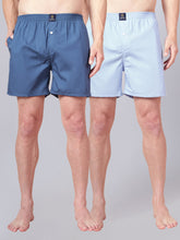 Men’s 100% Cotton Solid Boxers Shorts With Side Pockets (Pack of 2)