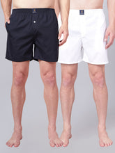 Men’s 100% Cotton Solid Boxers Shorts With Side Pockets (Pack of 2)