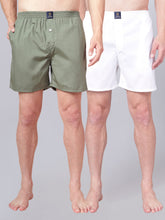 Men’s 100% Cotton Solid Boxers Shorts With Side Pockets (Pack of 2)