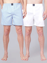 Men’s 100% Cotton Solid Boxers Shorts With Side Pockets (Pack of 2)