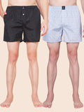 Men’s 100% Cotton Printed Boxers Shorts With Side Pockets (Pack of 2)