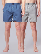 Men’s 100% Cotton Solid Boxers Shorts With Side Pockets (Pack of 2)