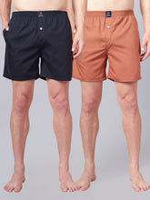 Men’s 100% Cotton Solid Boxers Shorts With Side Pockets (Pack of 2)