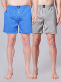 Men’s 100% Cotton Solid Boxers Shorts With Side Pockets (Pack of 2)