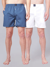 Men’s 100% Cotton Solid Boxers Shorts With Side Pockets (Pack of 2)
