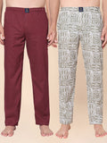 Men's Lounge Pants - 2-Pack, 100% Cotton, Side Pockets