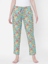 Women's Floral Print, Multicolor, Viscose, Regular Fit, Elasticated, Waistband, Pyjama With Side Pockets