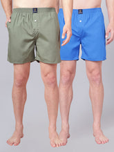 Men’s 100% Cotton Solid Boxers Shorts With Side Pockets (Pack of 2)