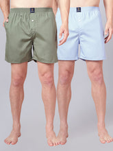 Men’s 100% Cotton Solid Boxers Shorts With Side Pockets (Pack of 2)