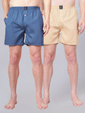 Men’s 100% Cotton Solid Boxers Shorts With Side Pockets (Pack of 2)