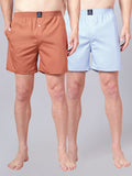 Men’s 100% Cotton Solid Boxers Shorts With Side Pockets (Pack of 2)