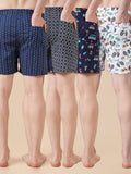Men Pack Of 4 Printed Pure Cotton Boxers