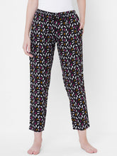 Women's Printed, Multicolor, Viscose, Regular Fit, Elasticated, Waistband, Pyjama With Side Pockets