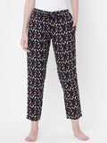 Women's Printed, Multicolor, Viscose, Regular Fit, Elasticated, Waistband, Pyjama With Side Pockets