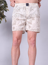 Beige Men's Cotton Printed Boxer