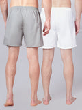 Men’s 100% Cotton Solid Boxers Shorts With Side Pockets (Pack of 2)