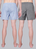 Men’s 100% Cotton Printed Boxers Shorts With Side Pockets (Pack of 2)