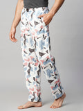 Men's Printed, Multicolor, Cotton, Regular Fit, Elasticated, Waistband, Pyjama With Side Pockets