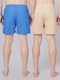 Men’s 100% Cotton Solid Boxers Shorts With Side Pockets (Pack of 2)