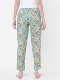 Women's Floral Print, Multicolor, Viscose, Regular Fit, Elasticated, Waistband, Pyjama With Side Pockets