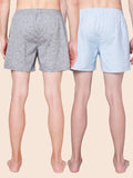 Men’s 100% Cotton Printed Boxers Shorts With Side Pockets (Pack of 2)