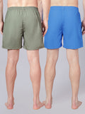 Men’s 100% Cotton Solid Boxers Shorts With Side Pockets (Pack of 2)