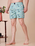 Men's Multicolor, 100% Cotton, printed, Regular Fit, Inner Elastic, Mid-Rise, Boxers- Pack of 3