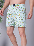 Men's Multicolor, 100% Cotton, printed, Regular Fit, Inner Elastic, Mid-Rise, Boxers- Pack of 3