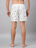 Men's Multicolor, 100% Cotton, Printed, Regular Fit, Inner Elastic, Mid-Rise, Boxers