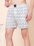 Men’s 100% Cotton Printed Boxers Shorts With Side Pockets (Pack of 2)