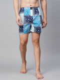 Men's Multicolor, 100% Cotton, Printed, Regular Fit, Inner Elastic, Mid-Rise, Boxers- Pack of 2