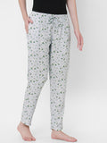 Women's Floral Print, Multicolor, Viscose, Regular Fit, Elasticated, Waistband, Pyjama With Side Pockets