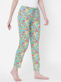 Women's Floral Print, Multicolor, Viscose, Regular Fit, Elasticated, Waistband, Pyjama With Side Pockets