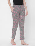Women's Printed, Multicolor, Viscose, Regular Fit, Elasticated, Waistband, Pyjama With Side Pockets