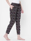 Women's Printed, Multicolor, Viscose, Regular Fit, Elasticated, Waistband, Pyjama With Side Pockets