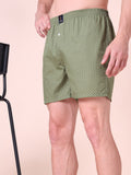 Green Men's Cotton Printed Boxer