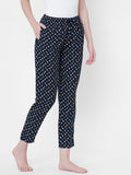 Women's Printed, Multicolor, Viscose, Regular Fit, Elasticated, Waistband, Pyjama With Side Pockets