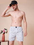 Men's Multicolor, 100% Cotton, printed, Regular Fit, Inner Elastic, Mid-Rise, Boxers- Pack of 3