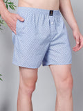 Men’s 100% Cotton Printed Boxers Shorts With Side Pockets (Pack of 2)