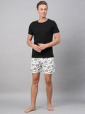 Men's Multicolor, 100% Cotton, Printed, Regular Fit, Inner Elastic, Mid-Rise, Boxers