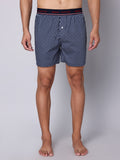 Men's Multicolor, 100% Cotton, printed, Regular Fit, Inner Elastic, Mid-Rise, Boxers- Pack of 4