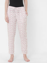 Women's Printed, Pink, Viscose, Regular Fit, Elasticated, Waistband, Pyjama With Side Pockets