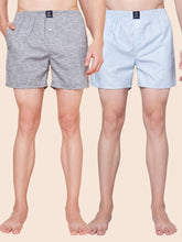 Men’s 100% Cotton Printed Boxers Shorts With Side Pockets (Pack of 2)