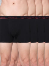 Men's Solid Cotton Stretch Trunks (Pack of 4)