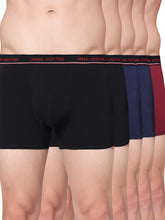Men's Solid Cotton Stretch Trunks (Pack of 5)