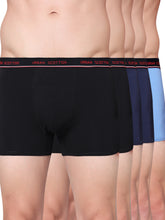 Men's Solid Cotton Stretch Trunks (Pack of 5)