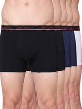 Men's Solid Cotton Stretch Trunks (Pack of 5)