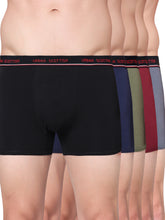 Men's Solid Cotton Stretch Trunks (Pack of 5)