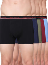 Men's Solid Cotton Stretch Trunks (Pack of 5)
